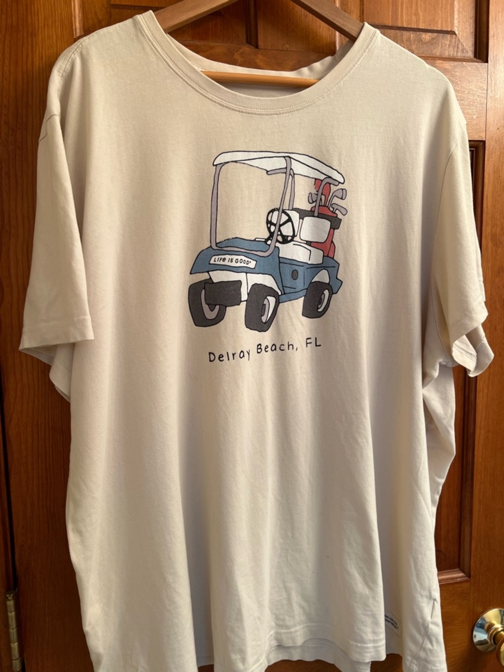 Life is Good Men’s XXL Golf Cart Graphic Tee - Delray Beach